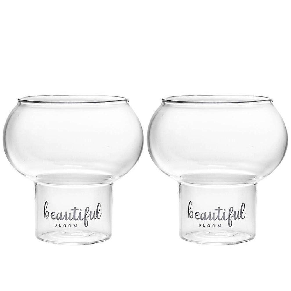 Cocktail Cup Glass Pudding Cups for Drinking 6Pcs Transparent Collection