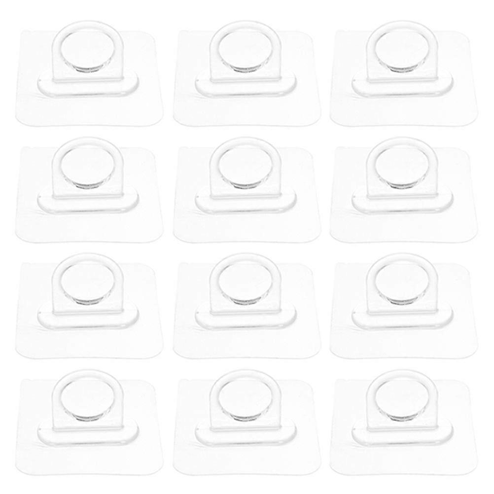 Heavy Duty Wall Hooks Plastic Hooks for Home Use 24Pcs Transparent