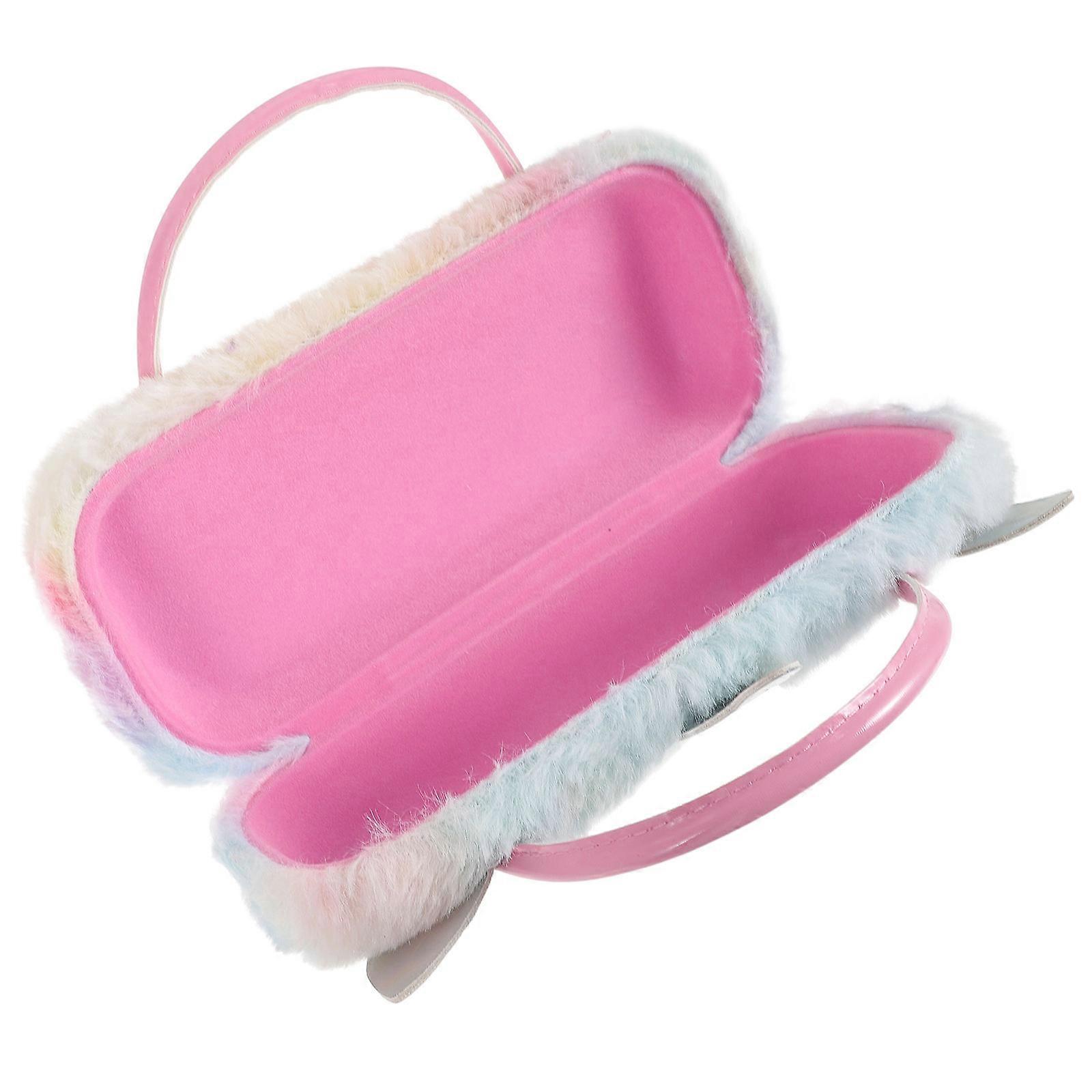 Portable Glasses Case Plush Unicorn Eyeglasses Holder for Storage 5Pcs