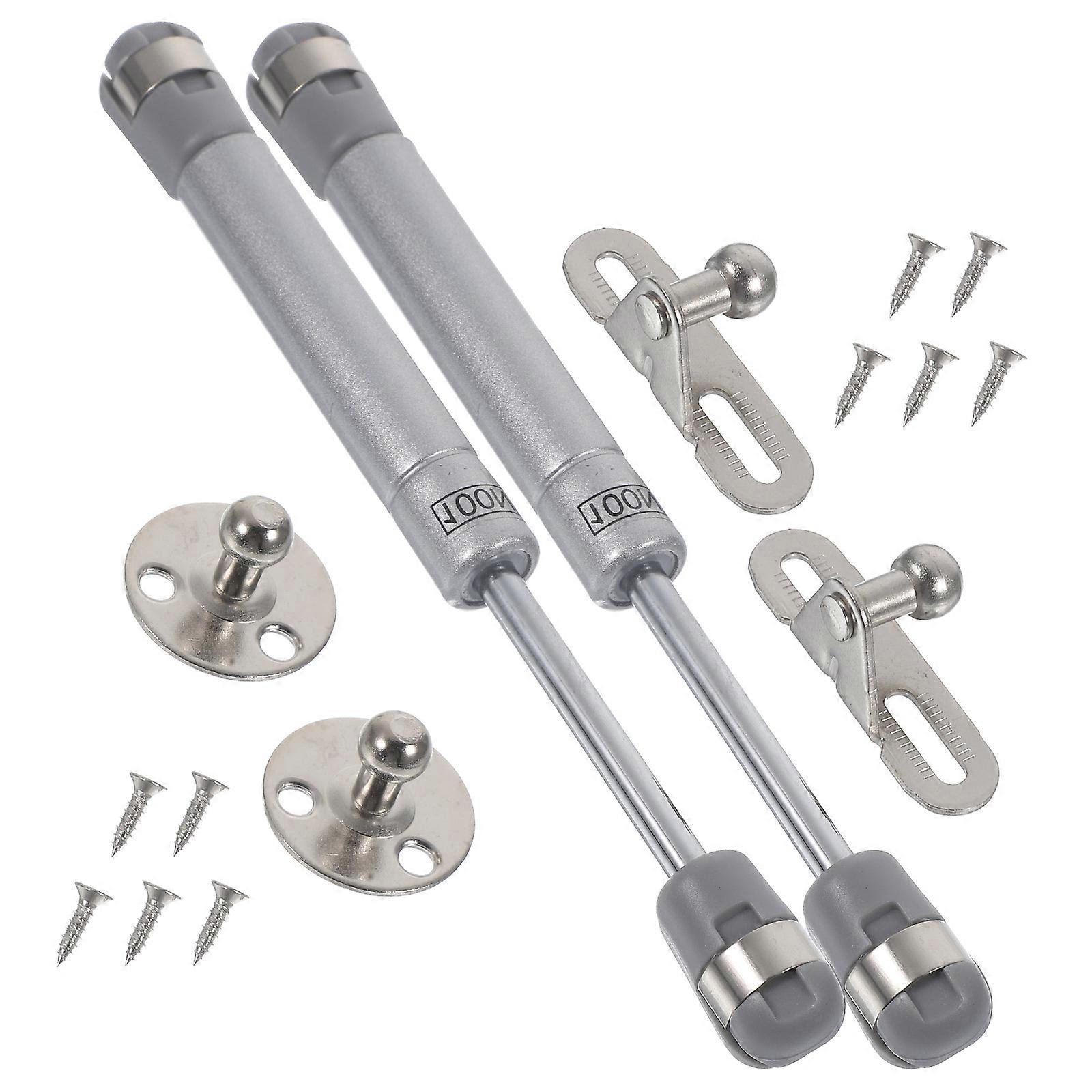 4Sets Silver Close Door Hinges Lid Support Hinge for Cabinet Durable Stainless Steel