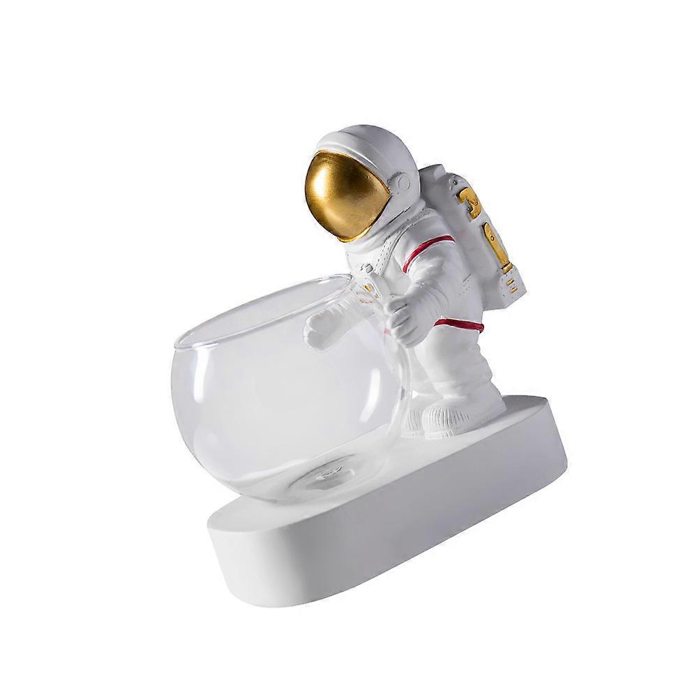 Astronaut Flower Pot Decoration Water Planter Glass Vase 15.5X14.5X8CM Modern Nordic Style 1Pack