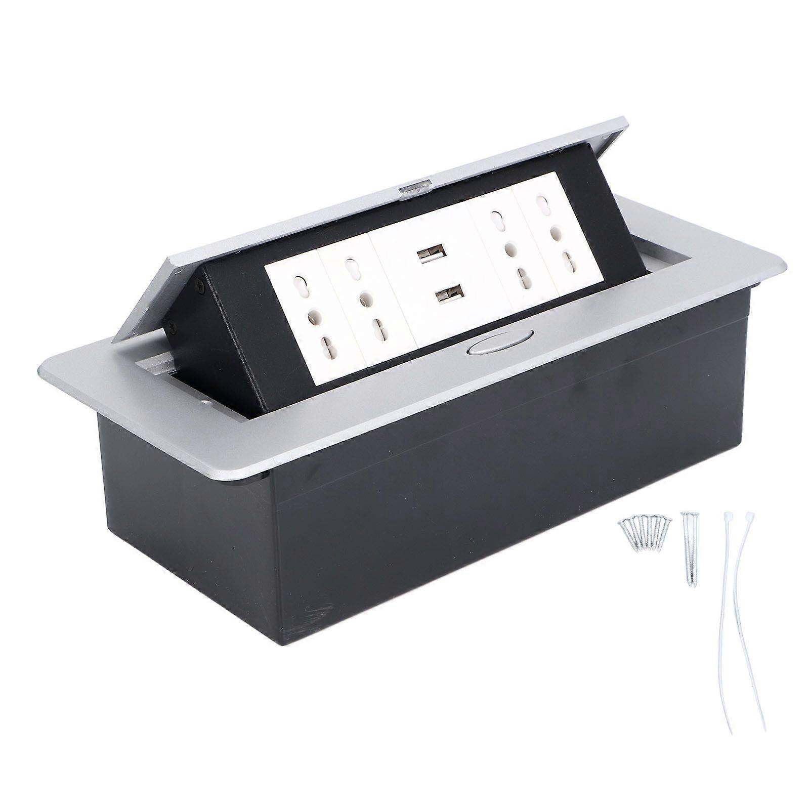 High quality  Swiss three-hole + two-port USB power socket information box USB