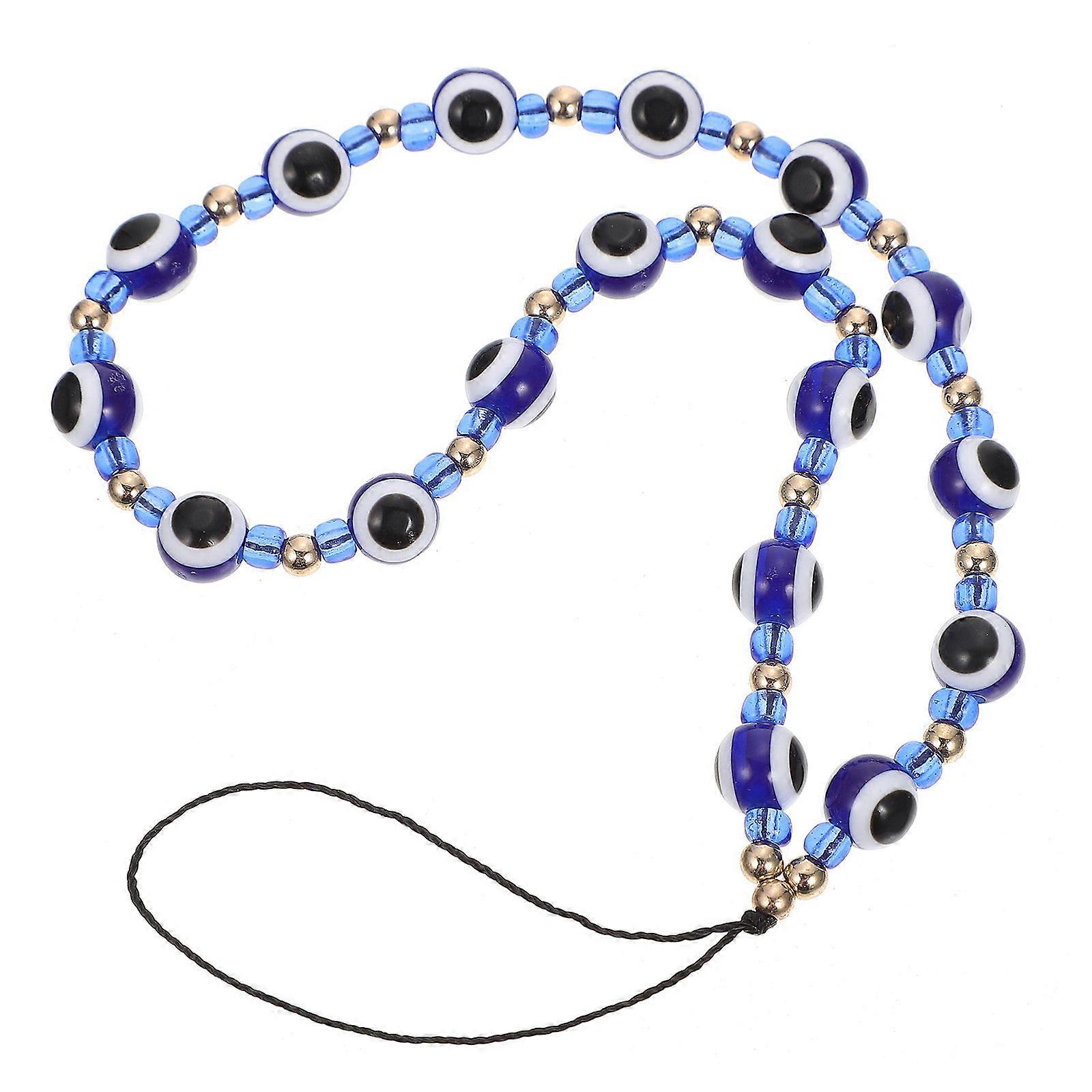 Anti-lost Wrist Strap Featuring Evil Eye Beads For Mobile Phone Use Stylish 1Pack