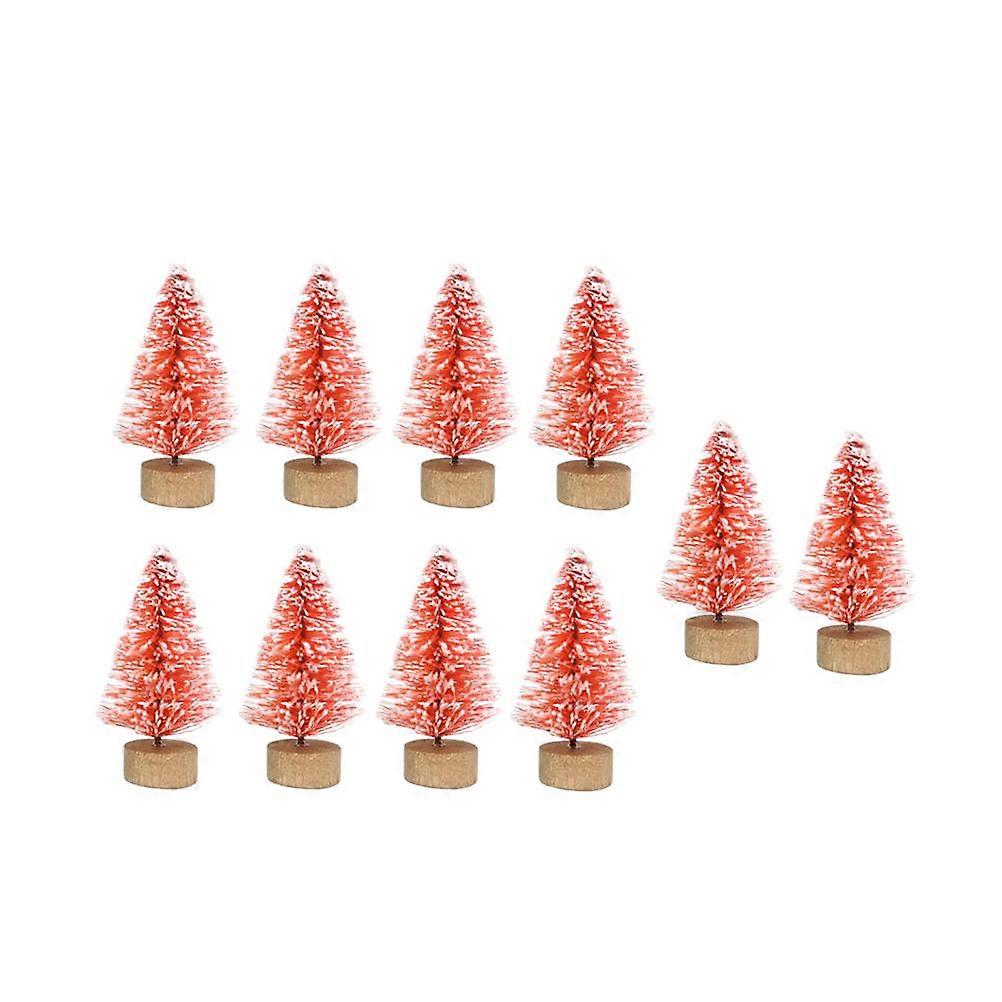 Thread Trees Mini Christmas Trees for Decor 12Pcs Miniature Set
