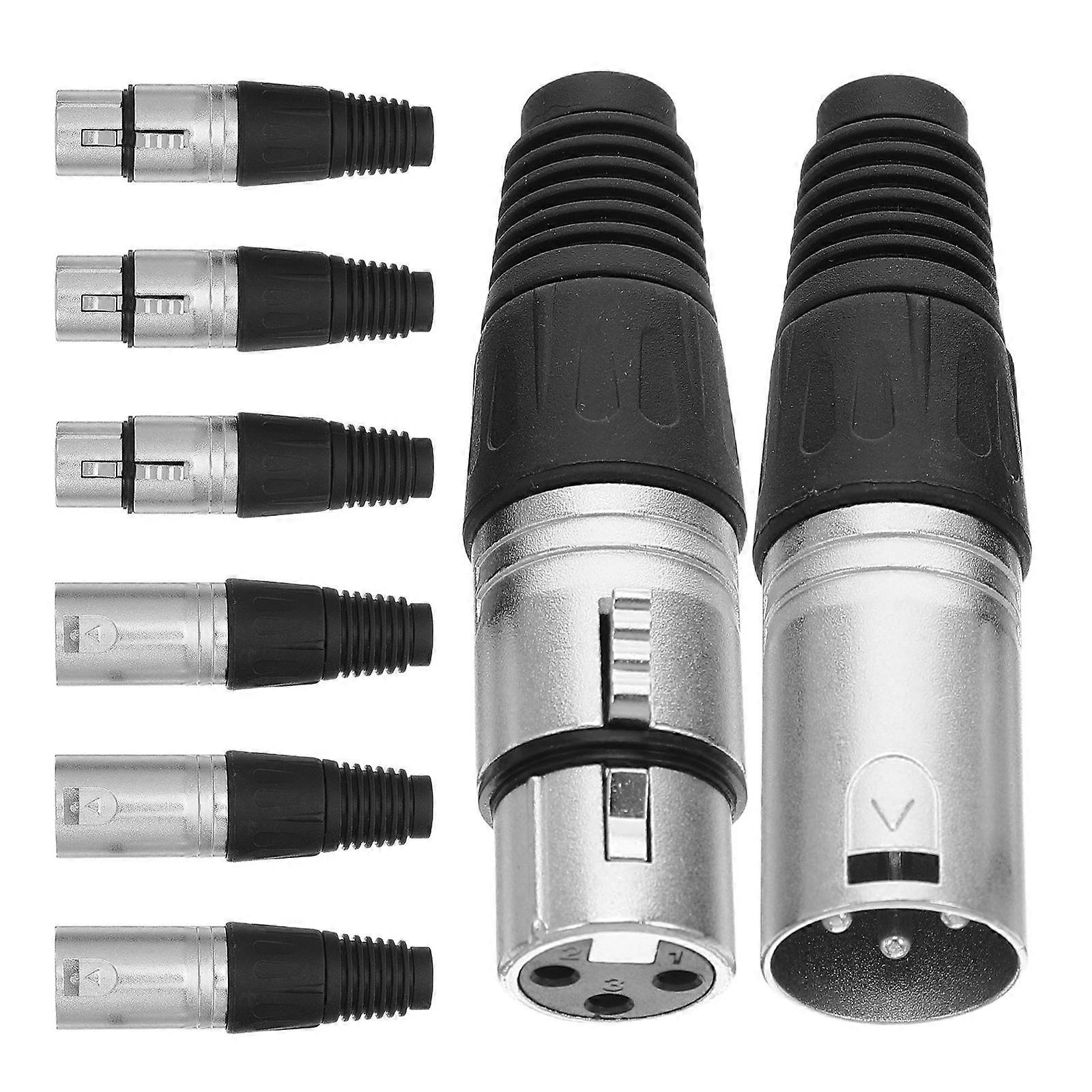 Assorted Color Xlr Connector for Audio Transmission 3Sets Solder Plugs