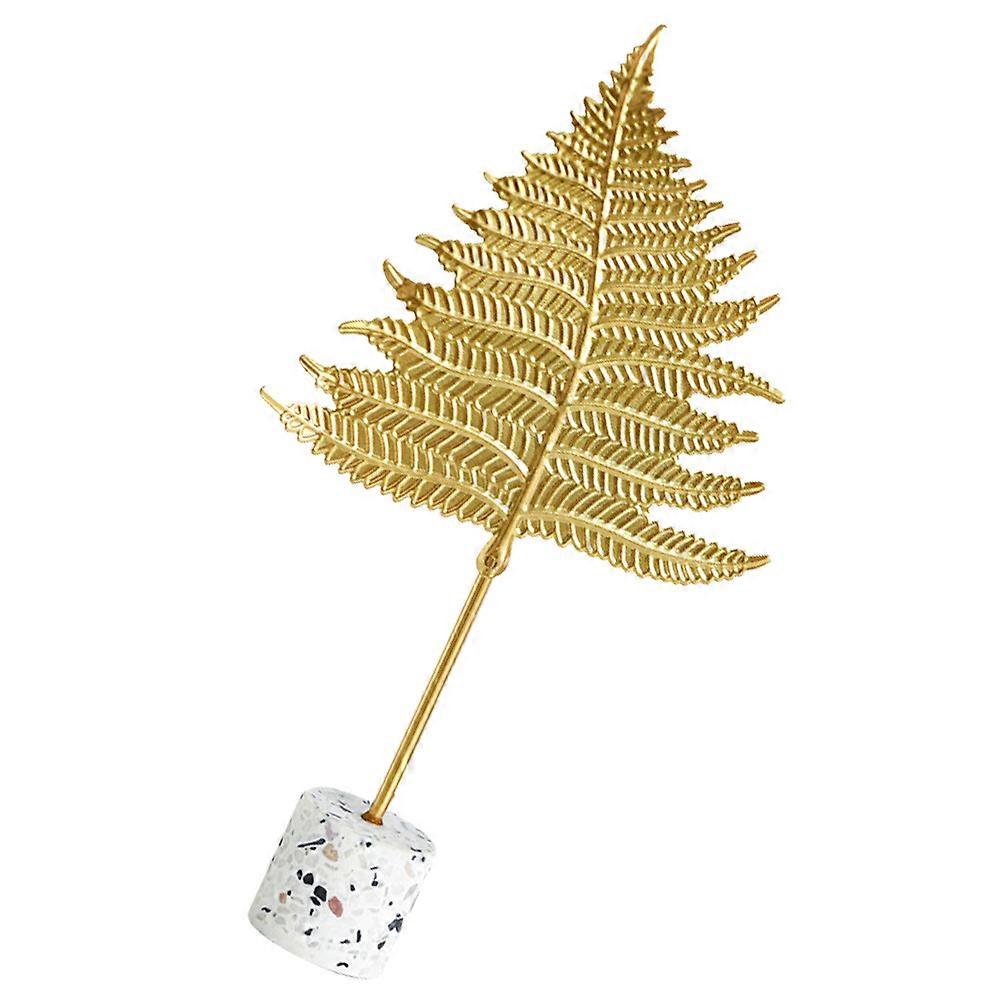 Golden Metal Leaf Decoration Table Ornament for Creative Decor 1Pcs