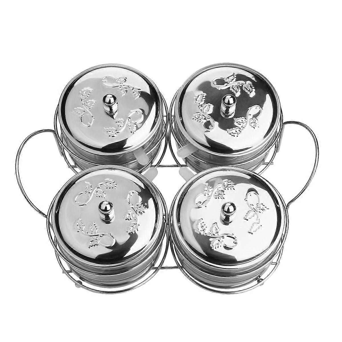 Spice Container Stainless Steel for Kitchen Use 3Pcs with Lid