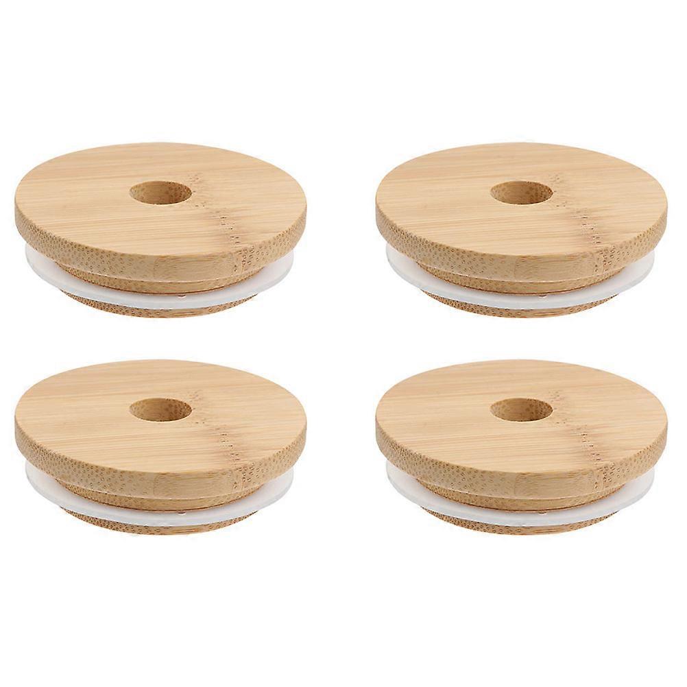 Bottle Lid Cover for Mason Jar Use 12Pcs Bamboo Jar Lids