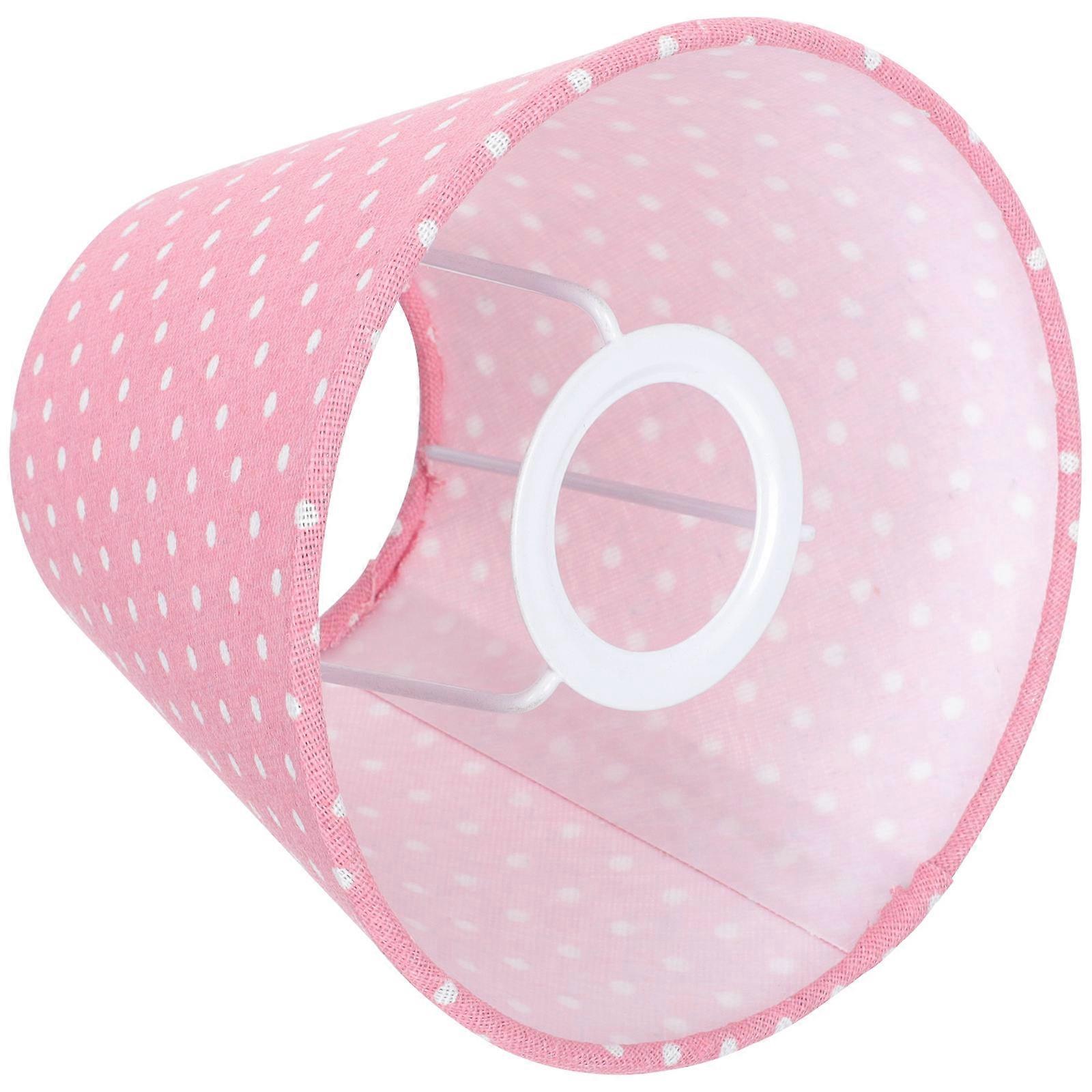 Decorative Pink Cloth Lampshade 2Pcs Creative Polka Dot Covers