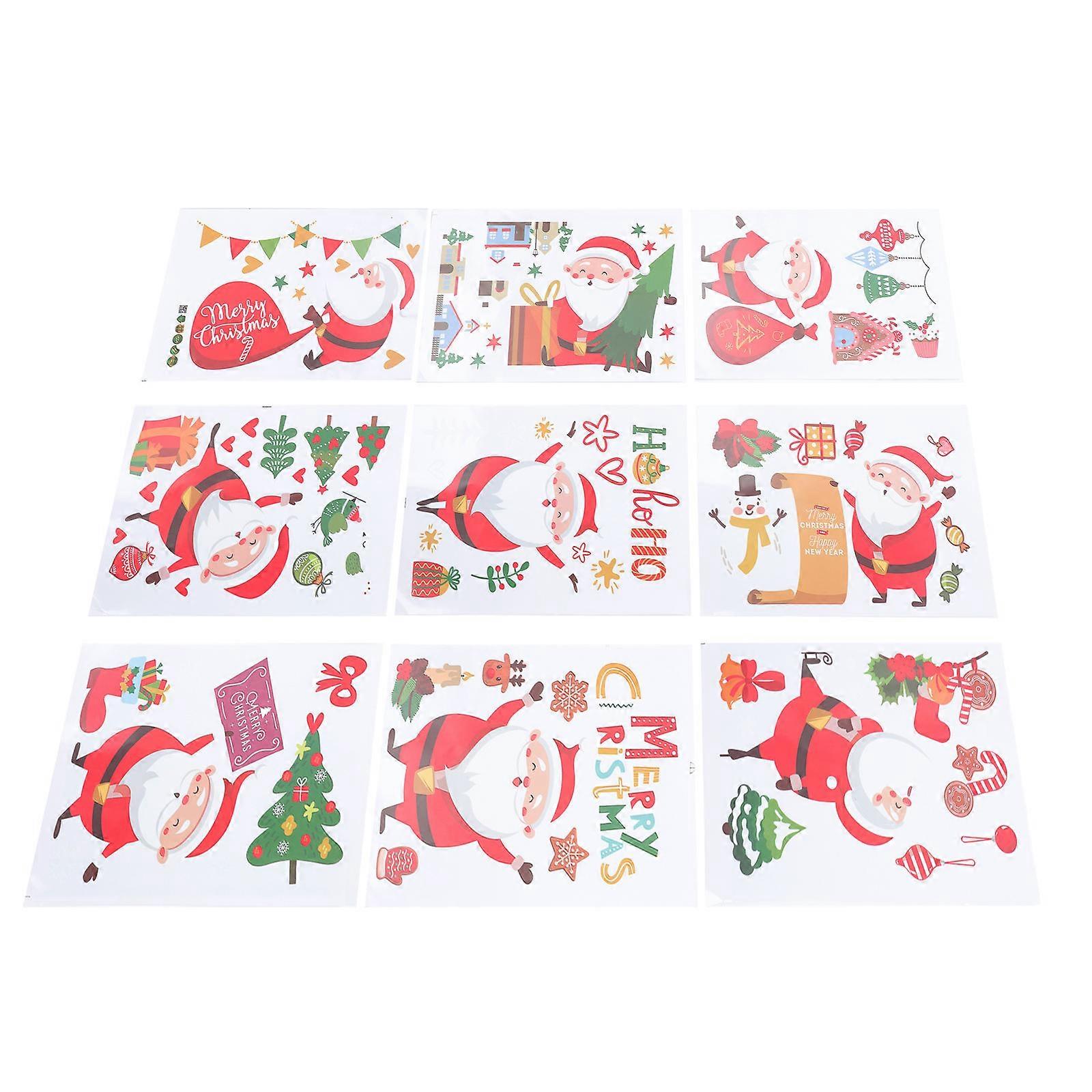 Christmas Stickers Window Decals for Decoration 54 Sheets Assorted Color