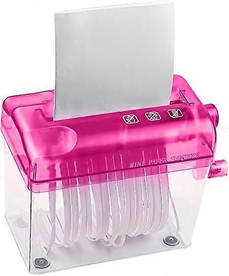 Hand-held Shredder, Suitable for A6 Paper Documents (Pink)