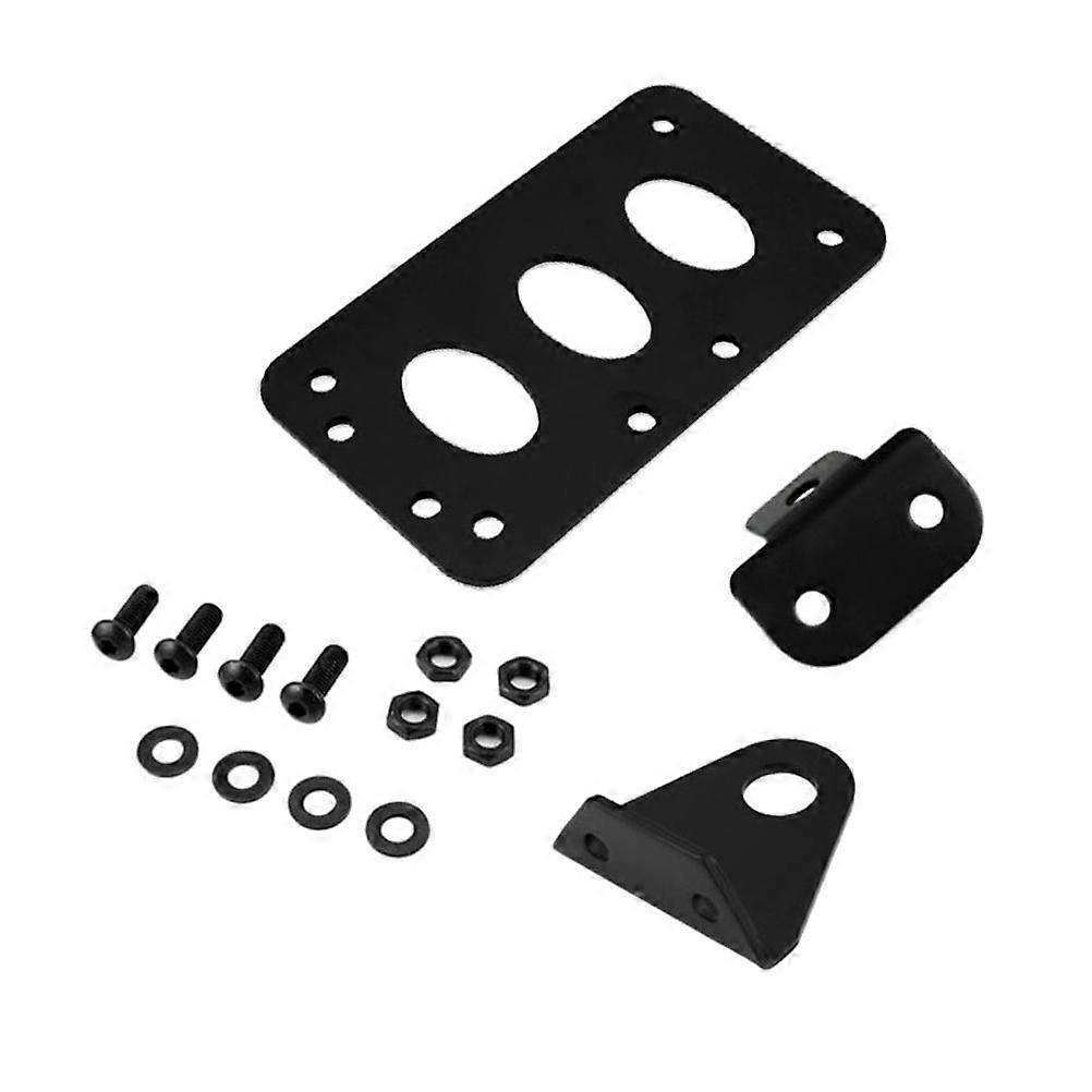License Plate Bracket Car Rear Mounting Bracket Holder 3Pcs Black