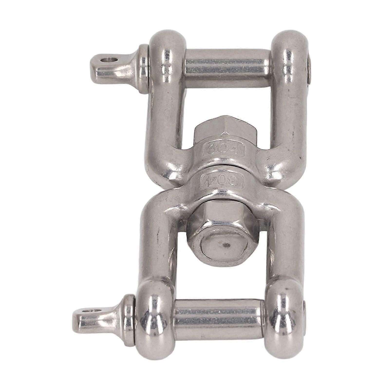 304 Stainless Steel Double Jaw Shackle Rustproof Universal Jaw Anchor Connector for Hardware Lifting Connection 12mm / 0.5in