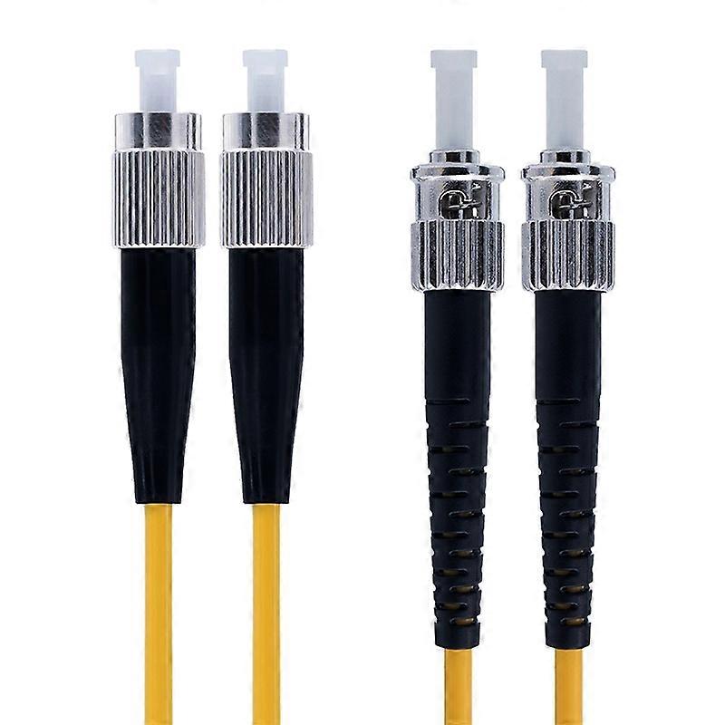 FC-ST Dual-Core Single Mode Fiber Optic Jumper,Length: 3m