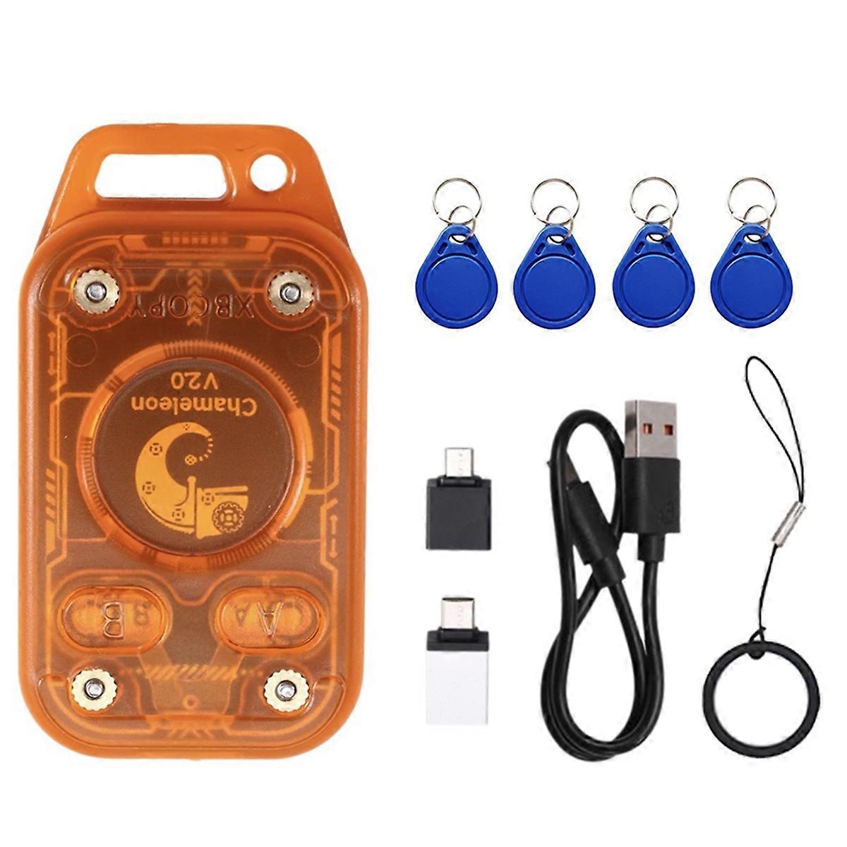 Chameleon V2.0 RFID Smart Chip Duplicator Chameleon Ultra Reader Emulator+4XUID Keychain 125K 13.56