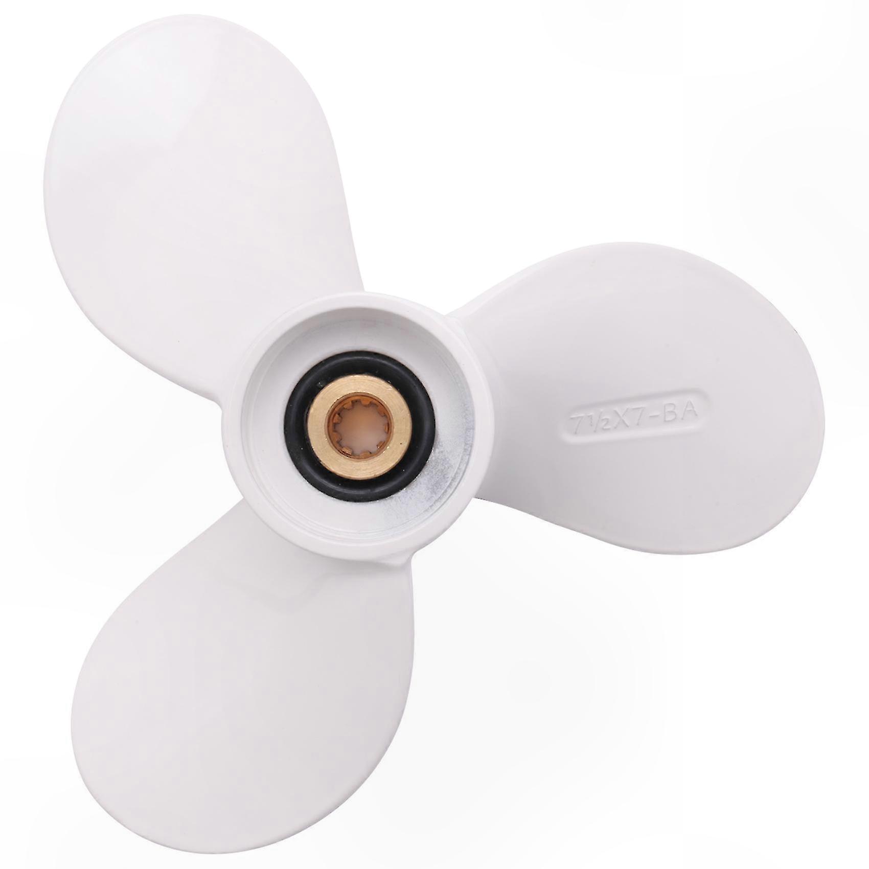 Aluminum Boat Propeller 7.5x7 for 4-6 HP Outboard Motors with 9 Tooth Spline Fit Marine Equipment Replacement Part