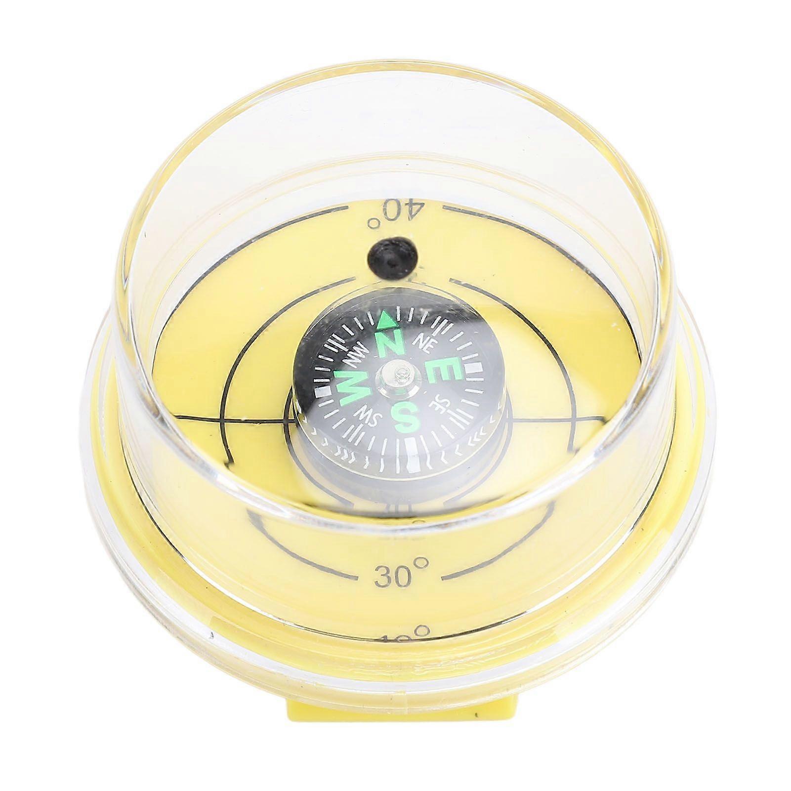Sun Angle Guide for Solar Panel Verticality Level Gauge Measuring Tool 4.2CM Diameter Yellow With Compass