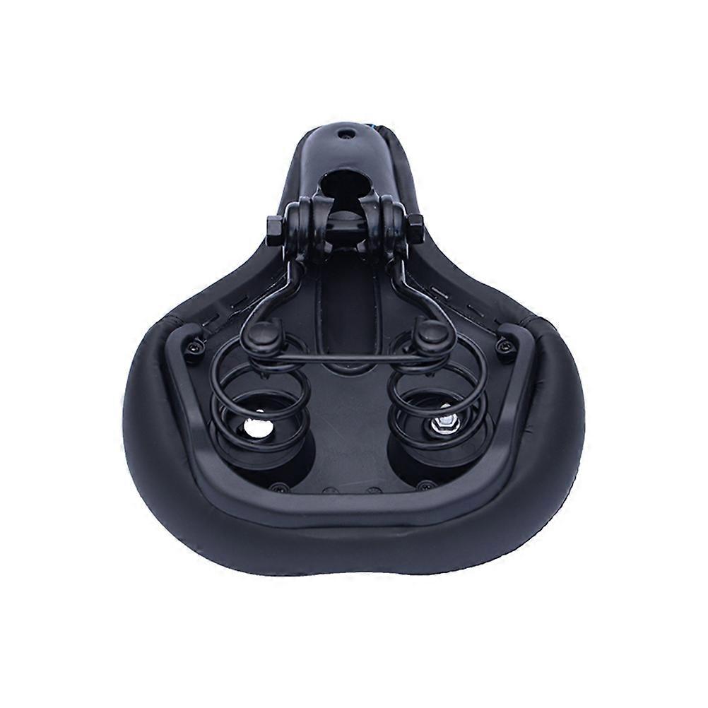 Comfortable Bike Saddle Spring Absorption Cushion for 2Pcs Black