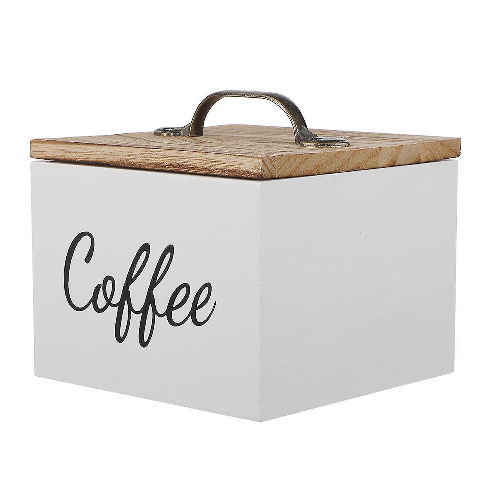 Coffee Capsule Storage Box with Lid for Home Use Wooden Organizer