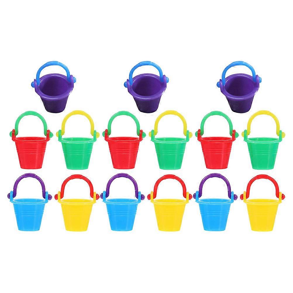 Dollhouse Miniature Buckets for Decor Plastic 40Pcs Assorted