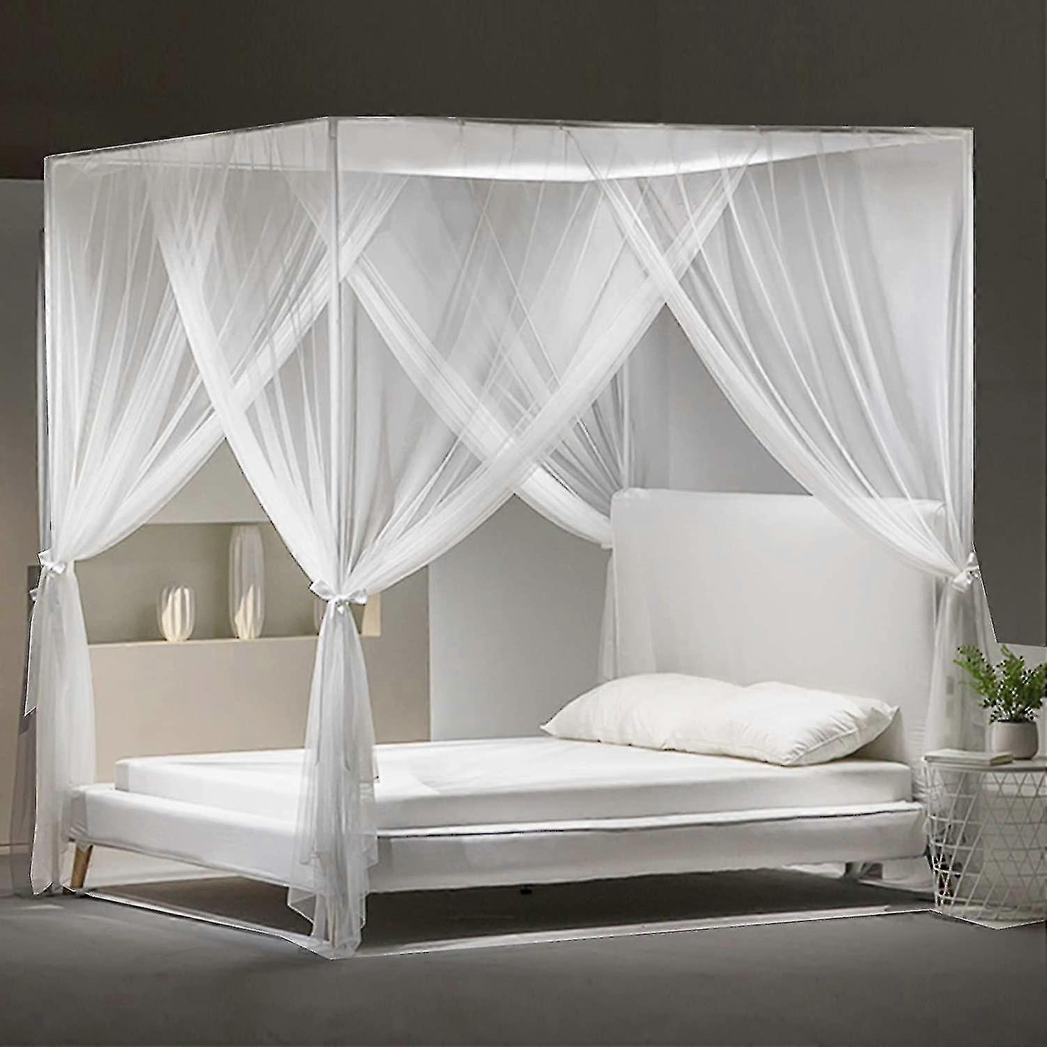 Mosquito Net Fine -meshed Large Square Mosquito Net For Double Bed And Single Bed 190x210x240cm