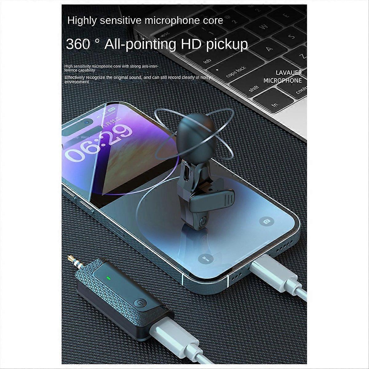 K35Pro Wireless Mic for Camera Cell Phone Recording Video Headset