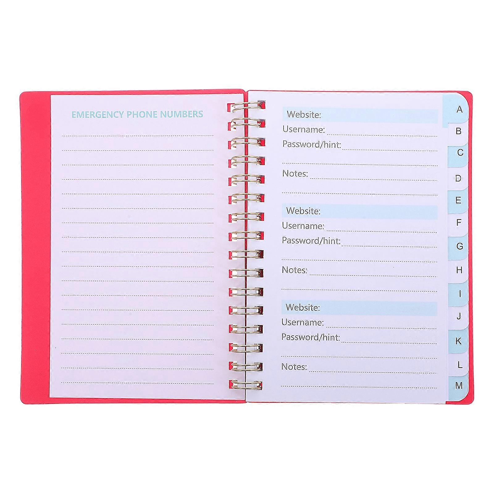 Password Keeper Book: Username And Password Organizer - A6 Notebook With Alphabet Tabs - Address Book For Office School And Home