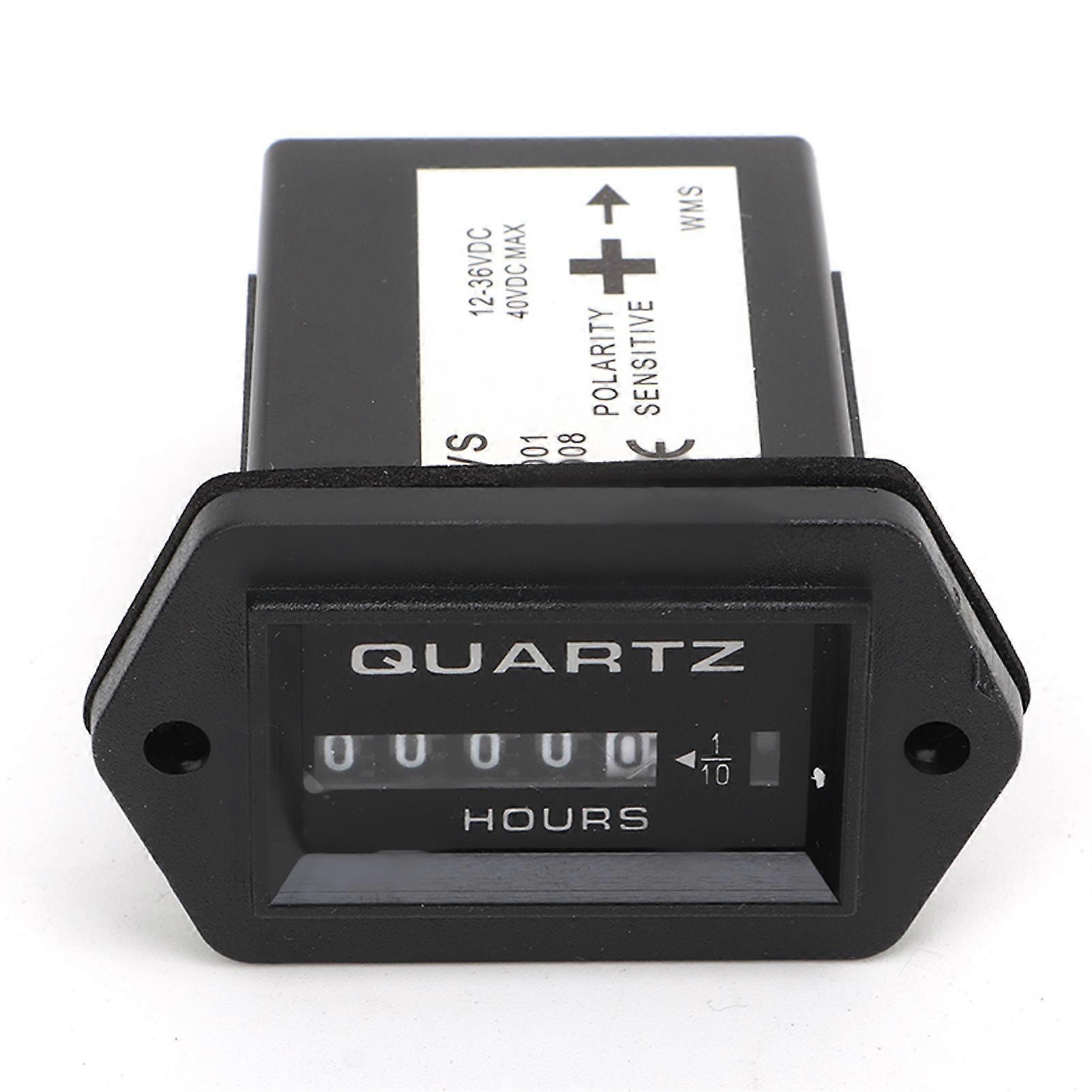 Mechanical Hour Meter DC12V to 36V High Accuracy Outboard Engine Hour Meter for Boat Truck Tractor