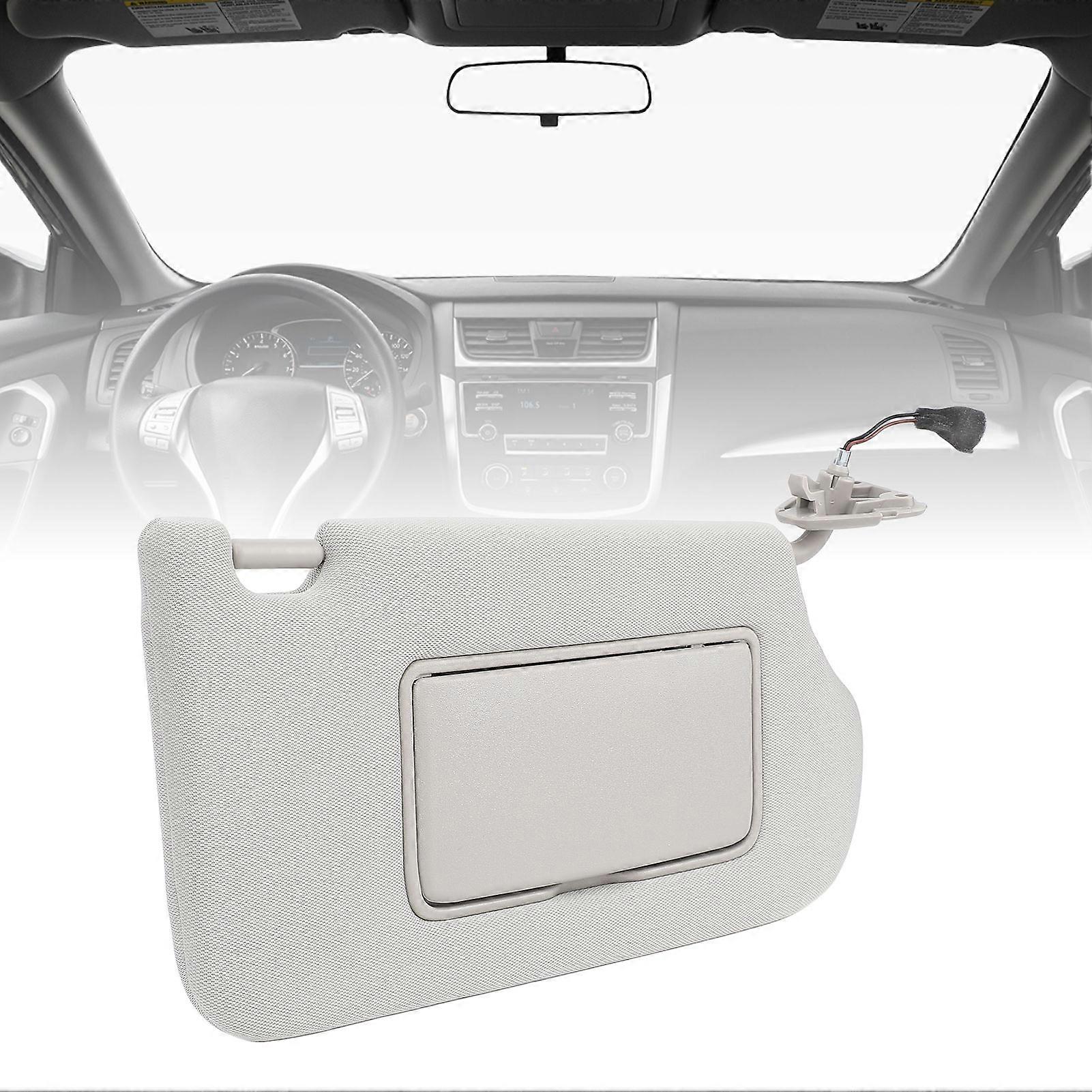Sun Visor Replacement with Mirror and Makeup Light Stylish Grey Effective Sun Shielding Visor Board for Altima 2013 to 2018 Right Passenger Side, 964