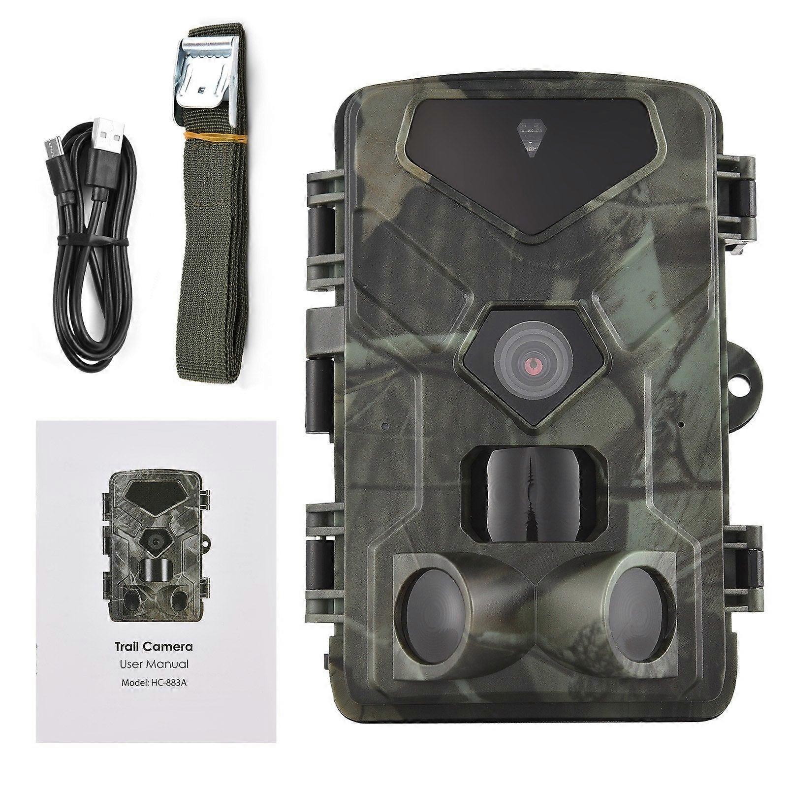 Night Vision Hunting Camera 4k Ultra High Clear Trail Camera Wildlife Motion Activated Camera 120° Wide Angle 0.3s Trigger Speed Ip65 Waterproof