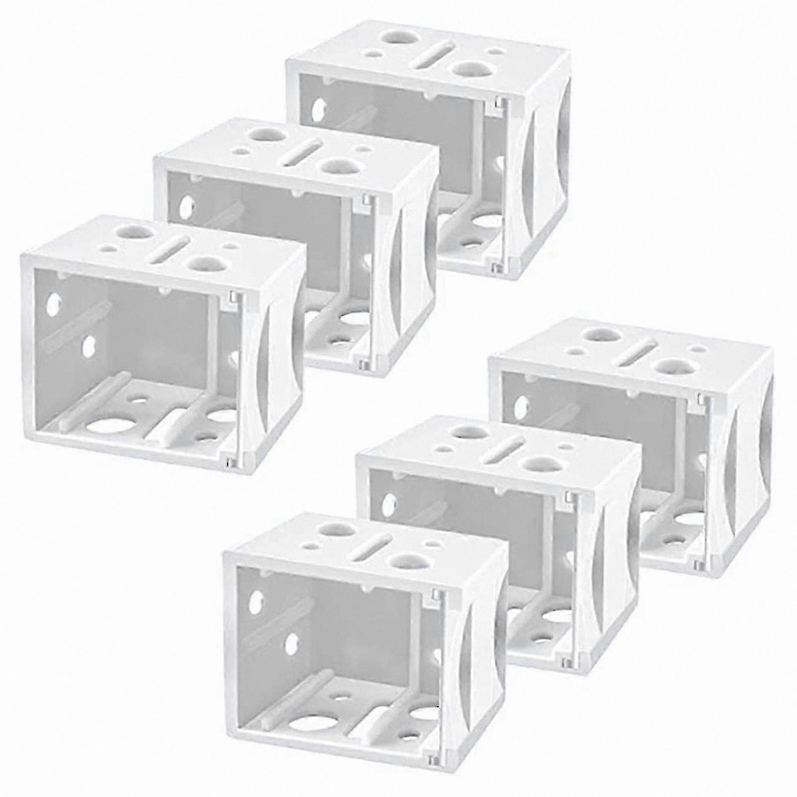 6-Pack Window Blinds End Cap Covers with Mounting Brackets for Box Installation