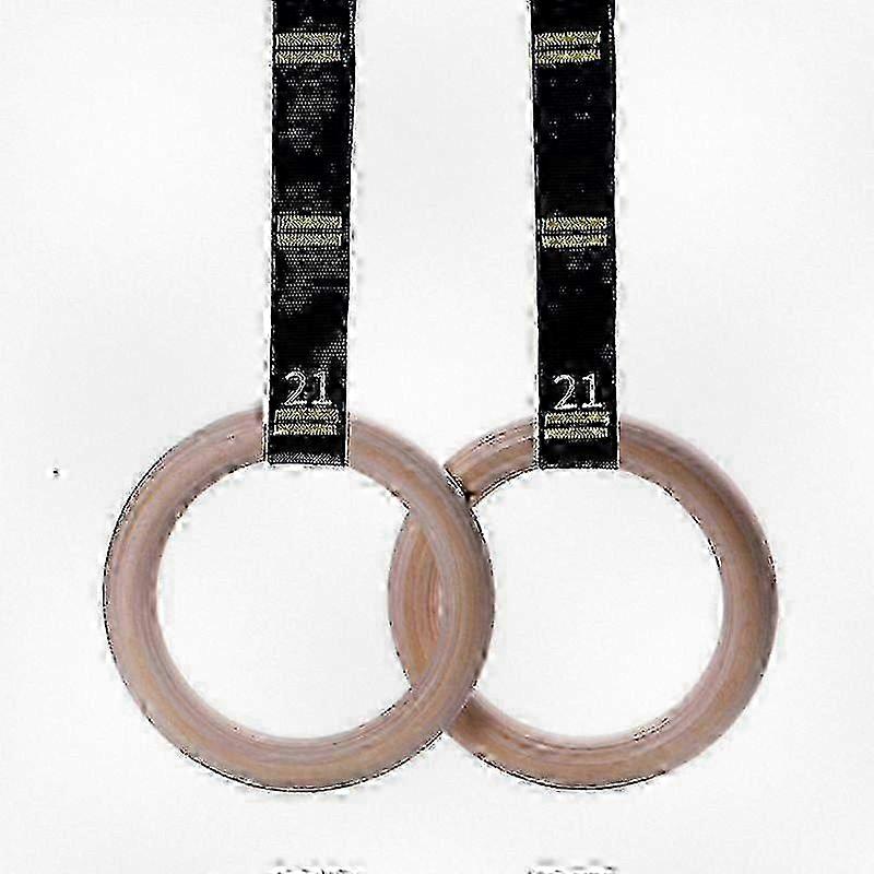 Wooden Gymnastic Rings with Adjustable Straps for Various Training Needs - Lengths from 2 to 6 Meters