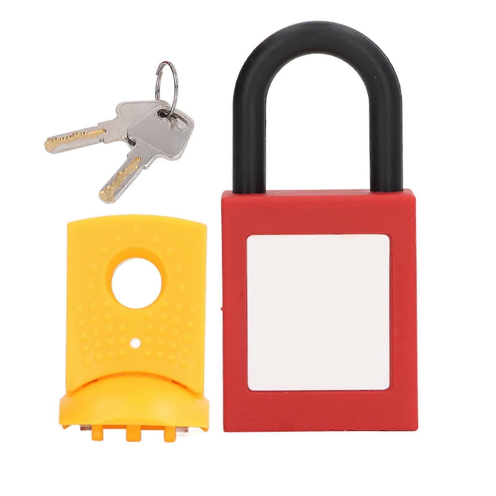 Circuit Breaker Lockout Device Kit Pinout Power Isolation Mini Circuit Breaker Lockout with Padlock for Electrical Switch