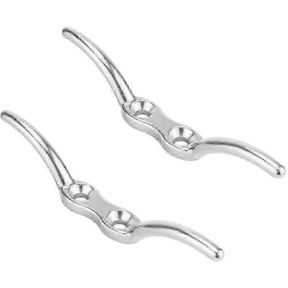2pcs Stainless Steel Flagpole Cleat Hooks for Multiple Uses 0403