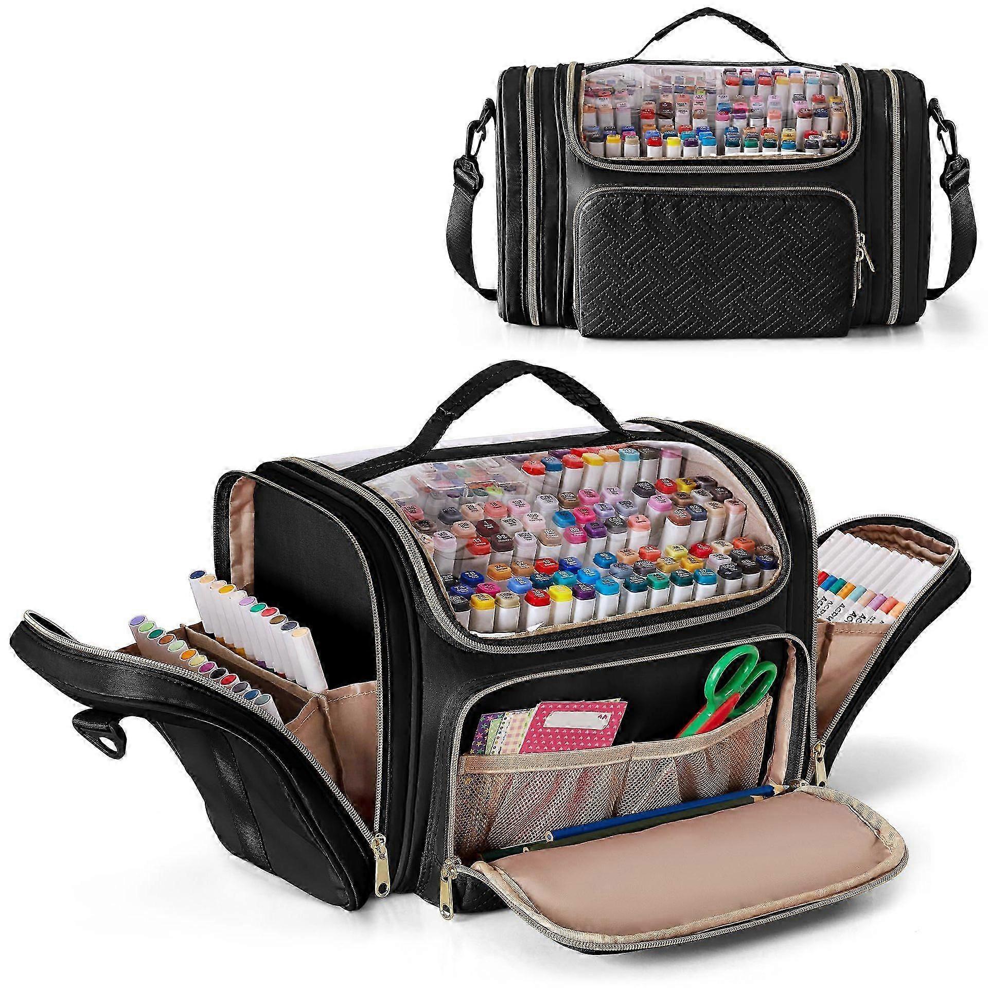 Art student brushes, colorful notebook pens, cosmetics, multi-functional and portable hand-held crossbody