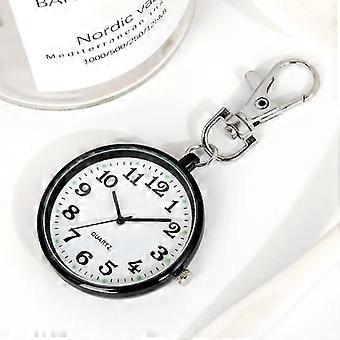 10pcs/lot Nurse Pocket Watches Clock For Hospital Tools Unisex Women Men Keychain Fob Clock With Battery Pendant Fob Watches