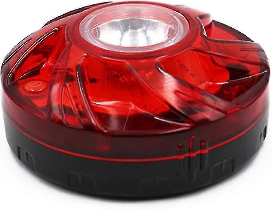 Led Warning Strobe Light, Red Warning Emergency Led Strobe Beacon Lights With Magnetic Base, Battery Operated