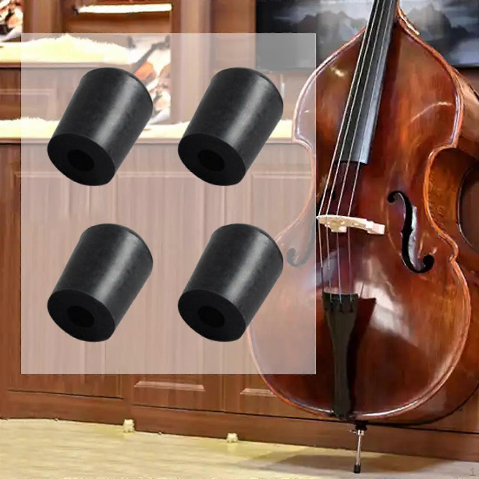 4 Pieces Double Bass Endpin Rubber Tips Inner Diameter 0.9 cm Lightweight String Instrument End Cap