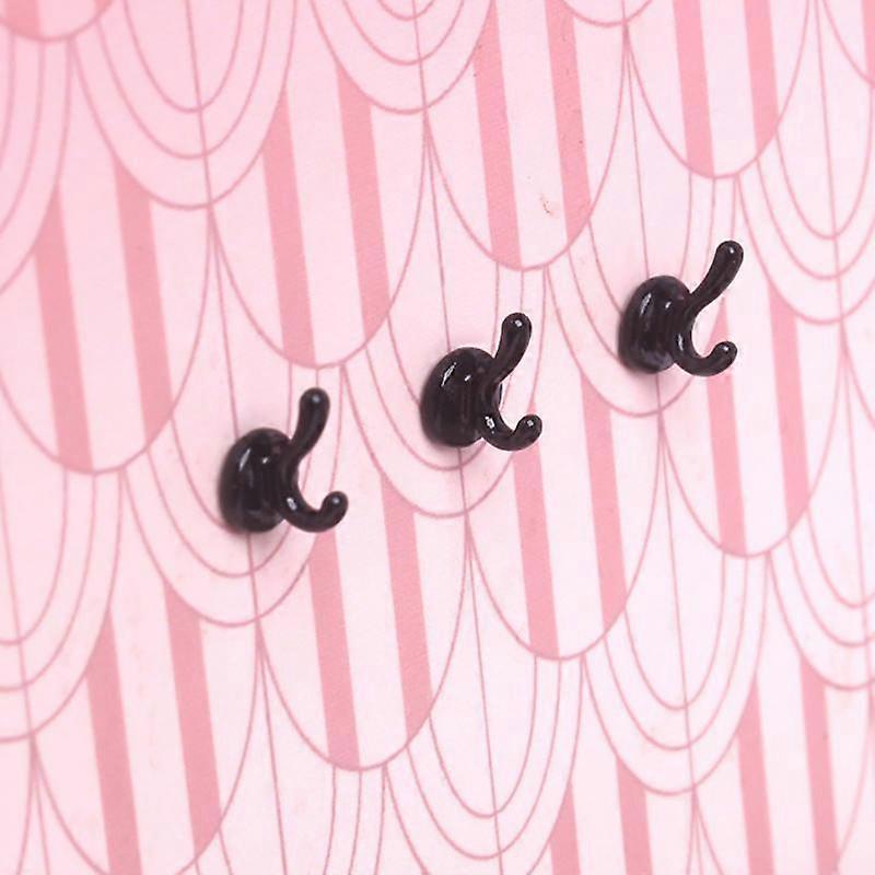 3Pcs Doll House Mini Clothes Hat Hook Doll House Simulation Wall Hook