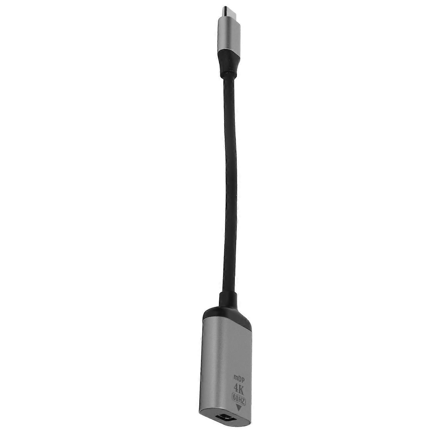 TypeC to Mini DP Converter USBC 4K 60Hz Adapter Cable for Computers Mobile Phones
