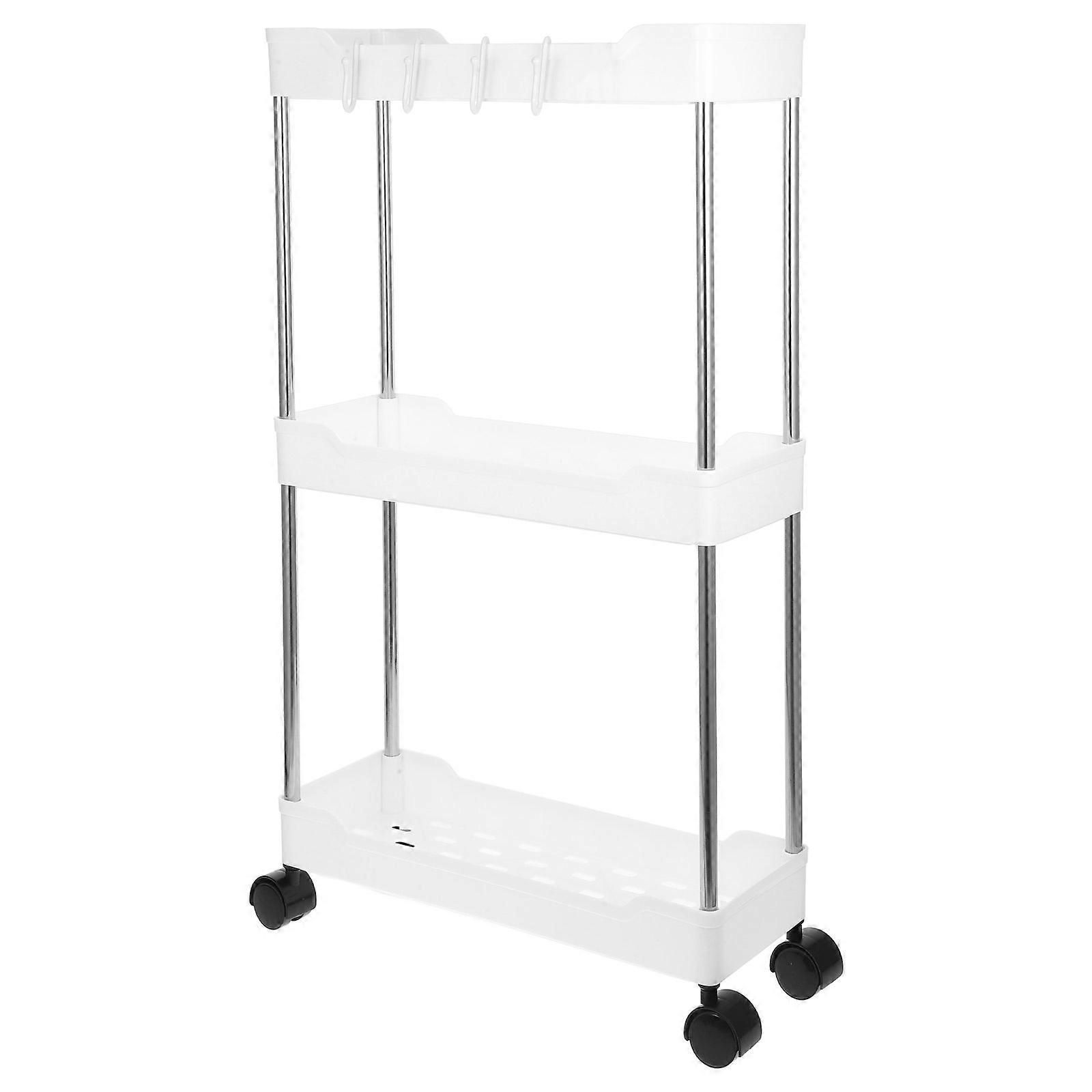 Multi-Layer Trolley Storage Shelf for Kitchen Trolley Rack 3-Tier Cart