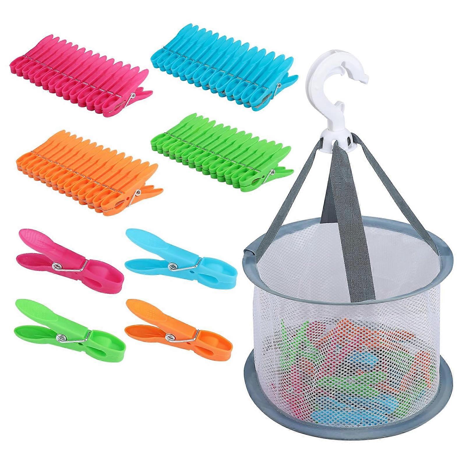Colorful Clip For Laundry Crafting Strong Plastic Construction Built In Storage Solution Long Time Use Multicolor