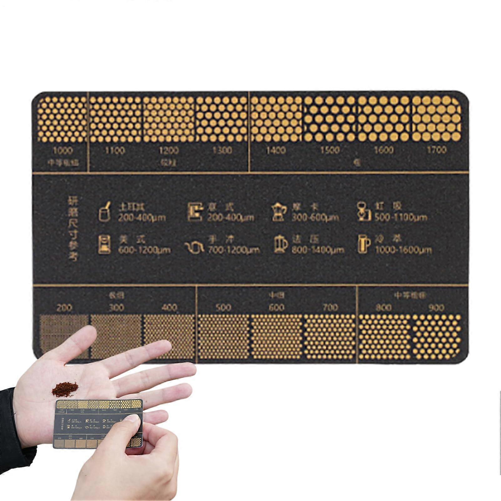 Coffee Grind Size Ruler with Precision Measurement Guide for Espresso Pour Over French Press Brewing