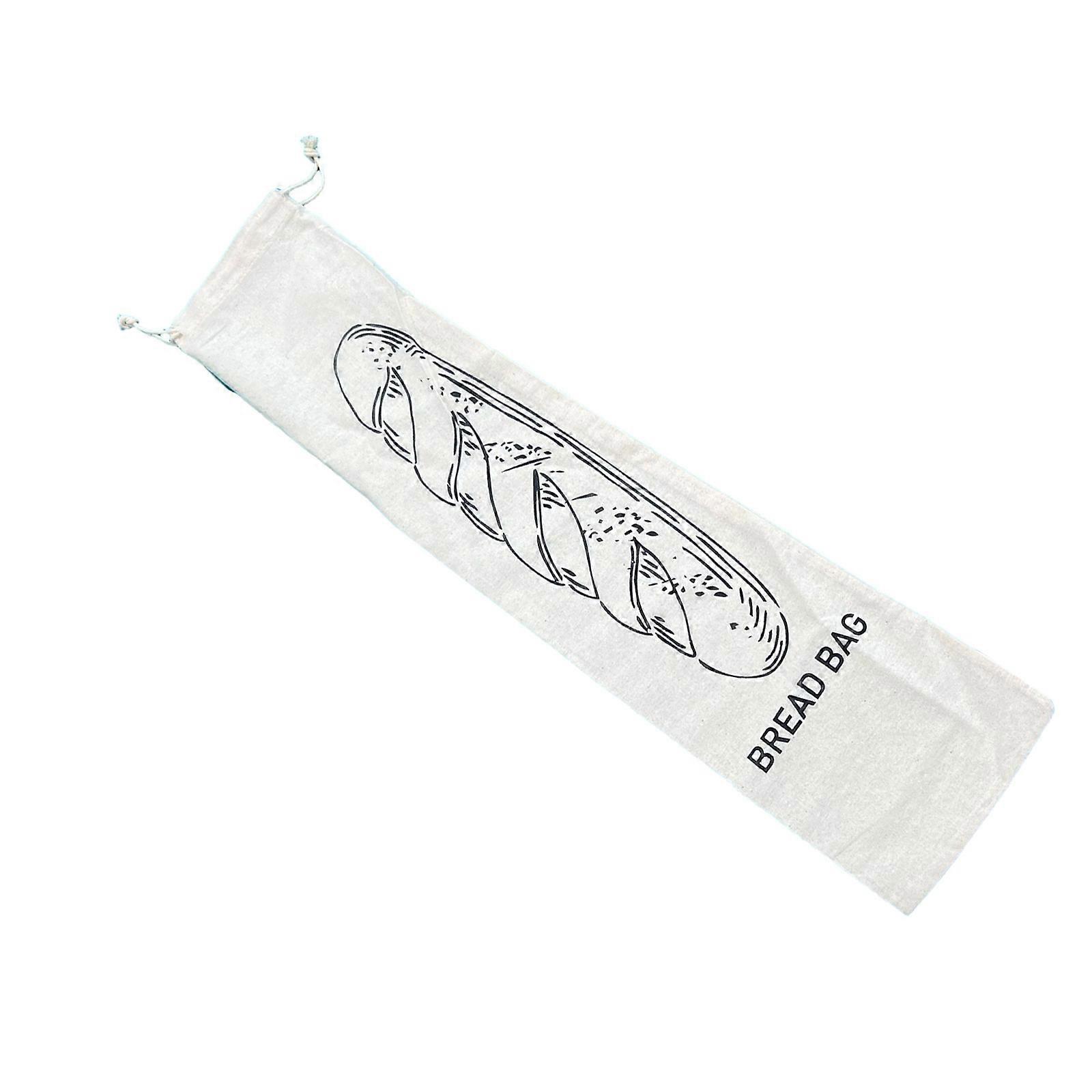 Convenient Linen Drawstring Bread Bag for Easy Storage Durable and Breathable Fabric  Pouch Suitable for Bread Fruits  Cotton 15x66cm