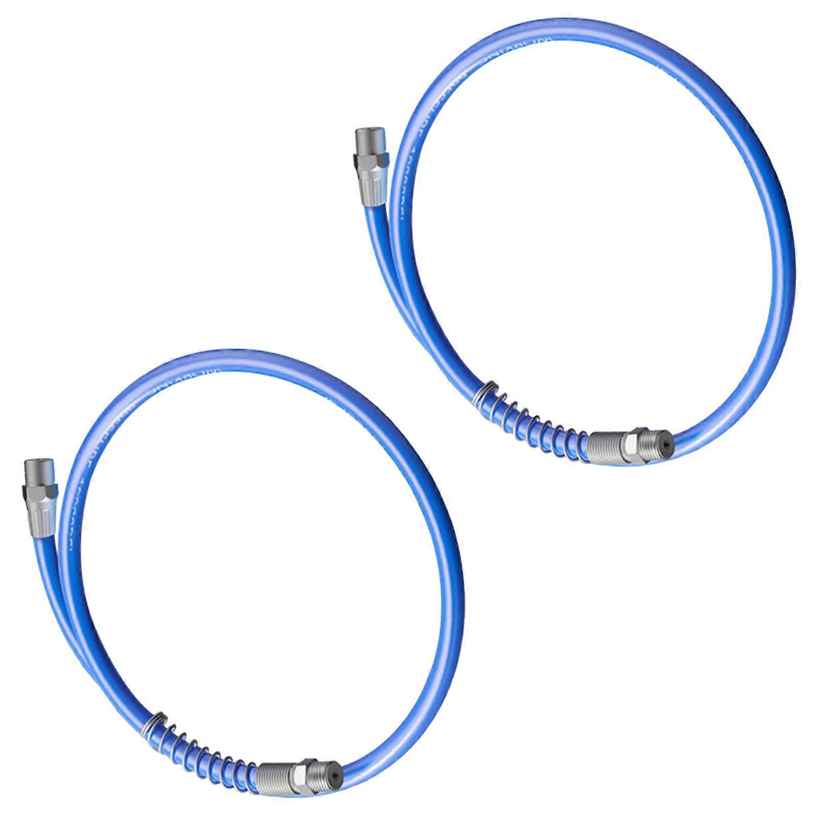 2Pieces High Pressures Grease Guns Hose Replacement 10000PSI Flexible Construction Thread Fitting For Lubrication Tool Multicolor