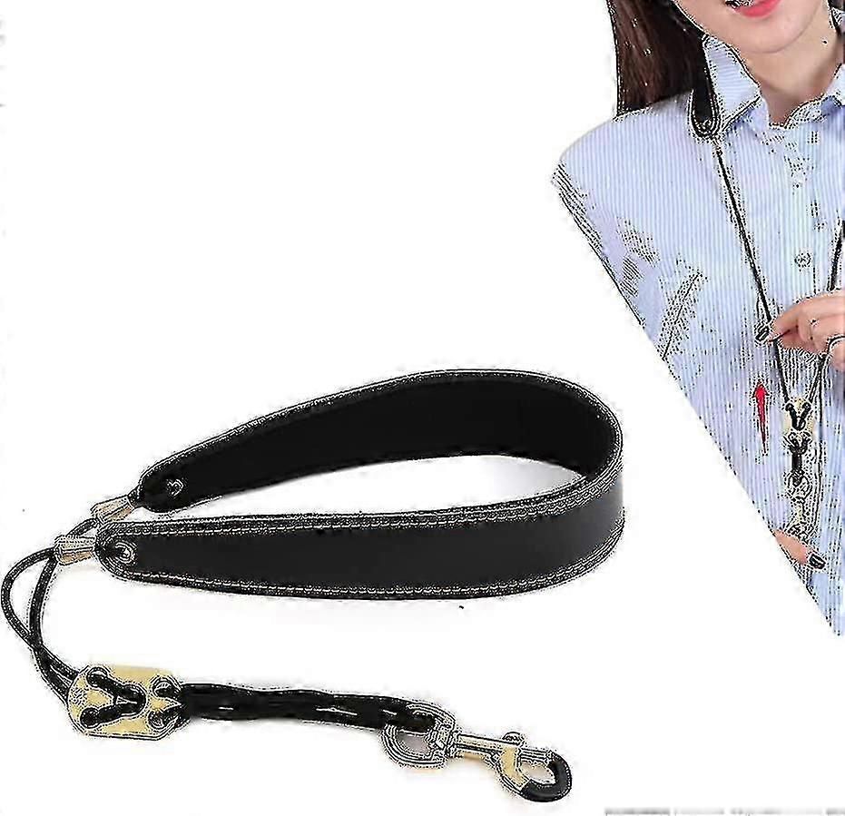 Tracolla per sassofono, cinturino in pelle con gancio in metallo per sassofono contralto/tenore/baritono/soprano p