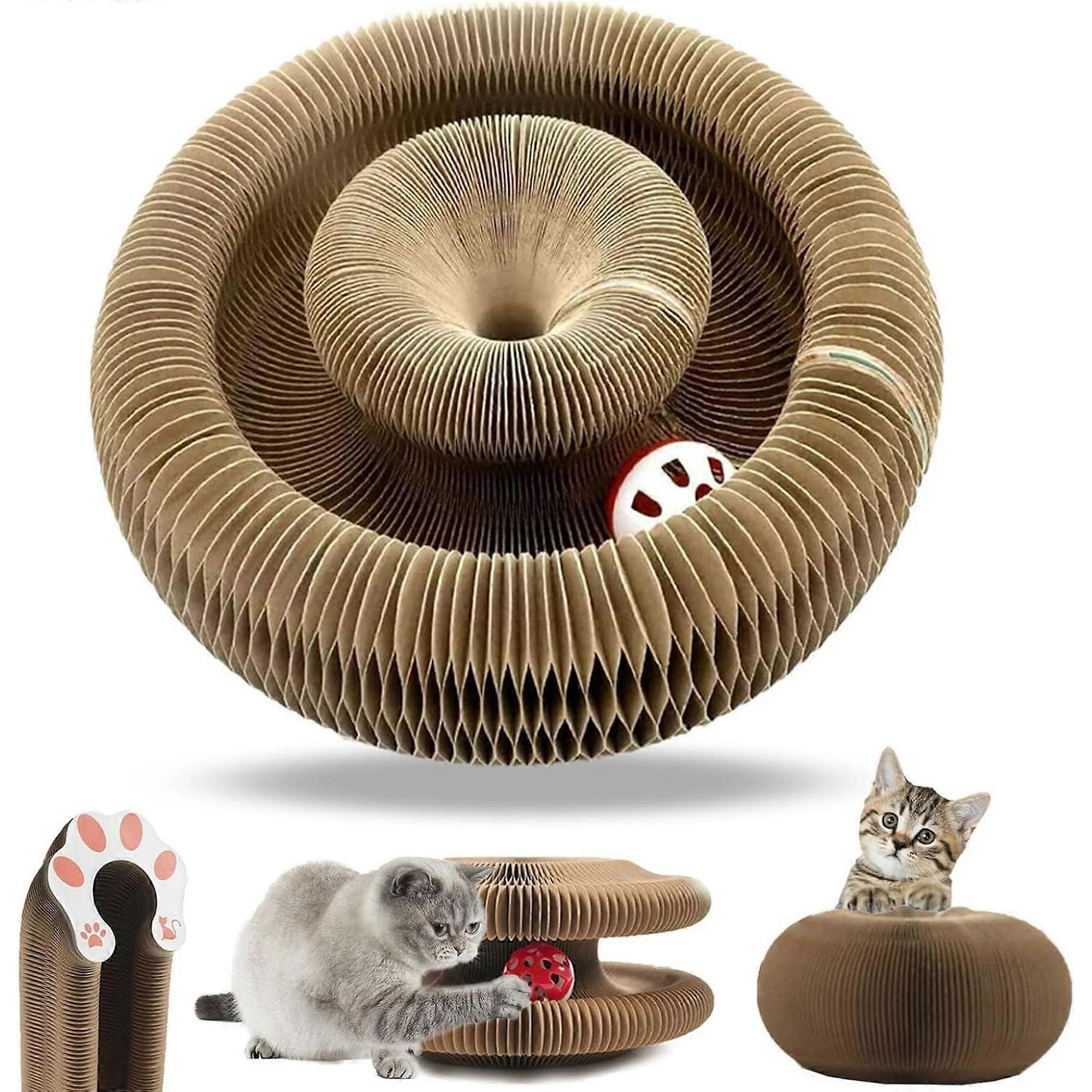 Kitty Kurlz Accordion Cat Toy, Durable and Interactive Claw Grinder