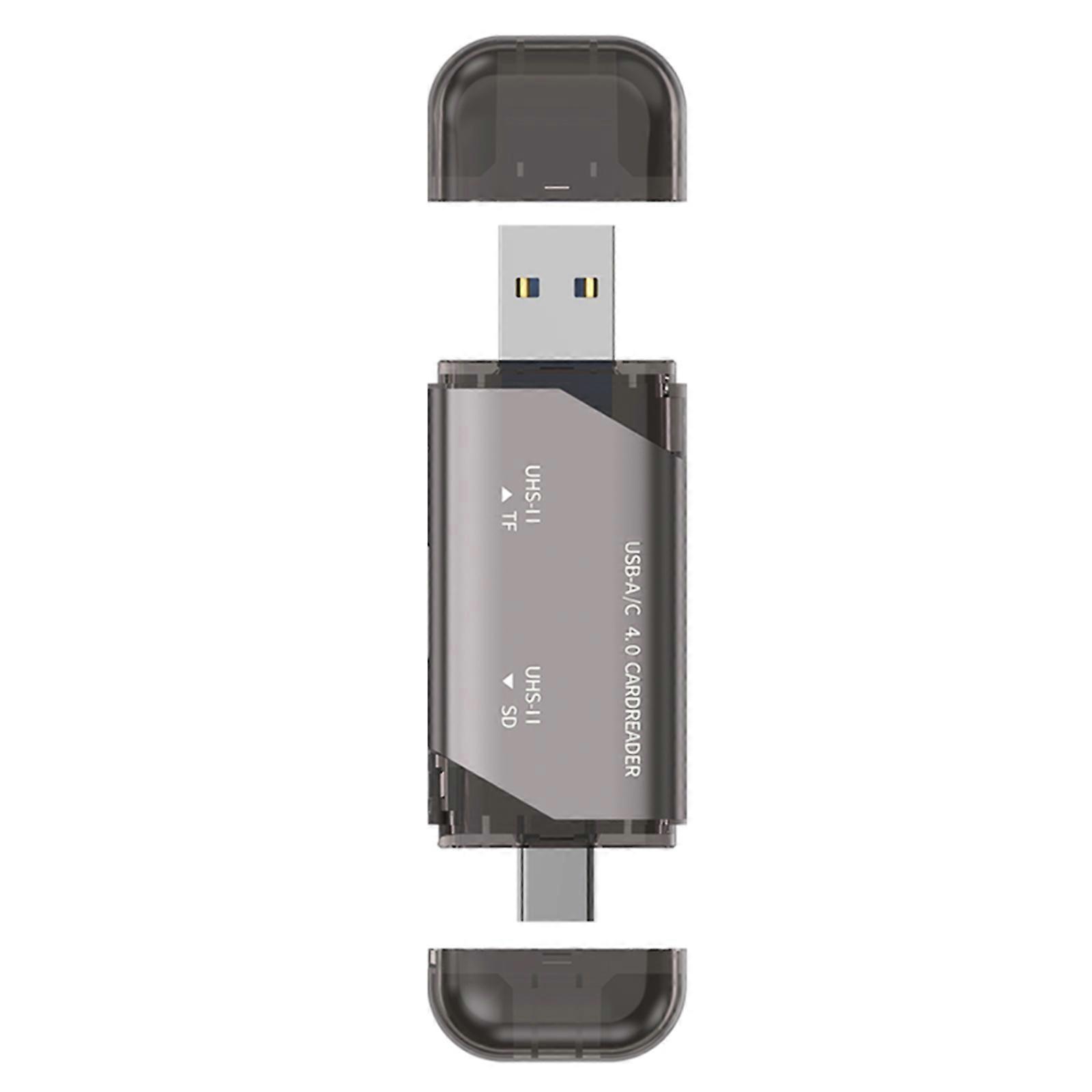 USB 3.1 Type C SDXC UHSII TF Card Reader with 312MB/s Transfer Speed for Laptops Tablets Mobile Devices Multicolor