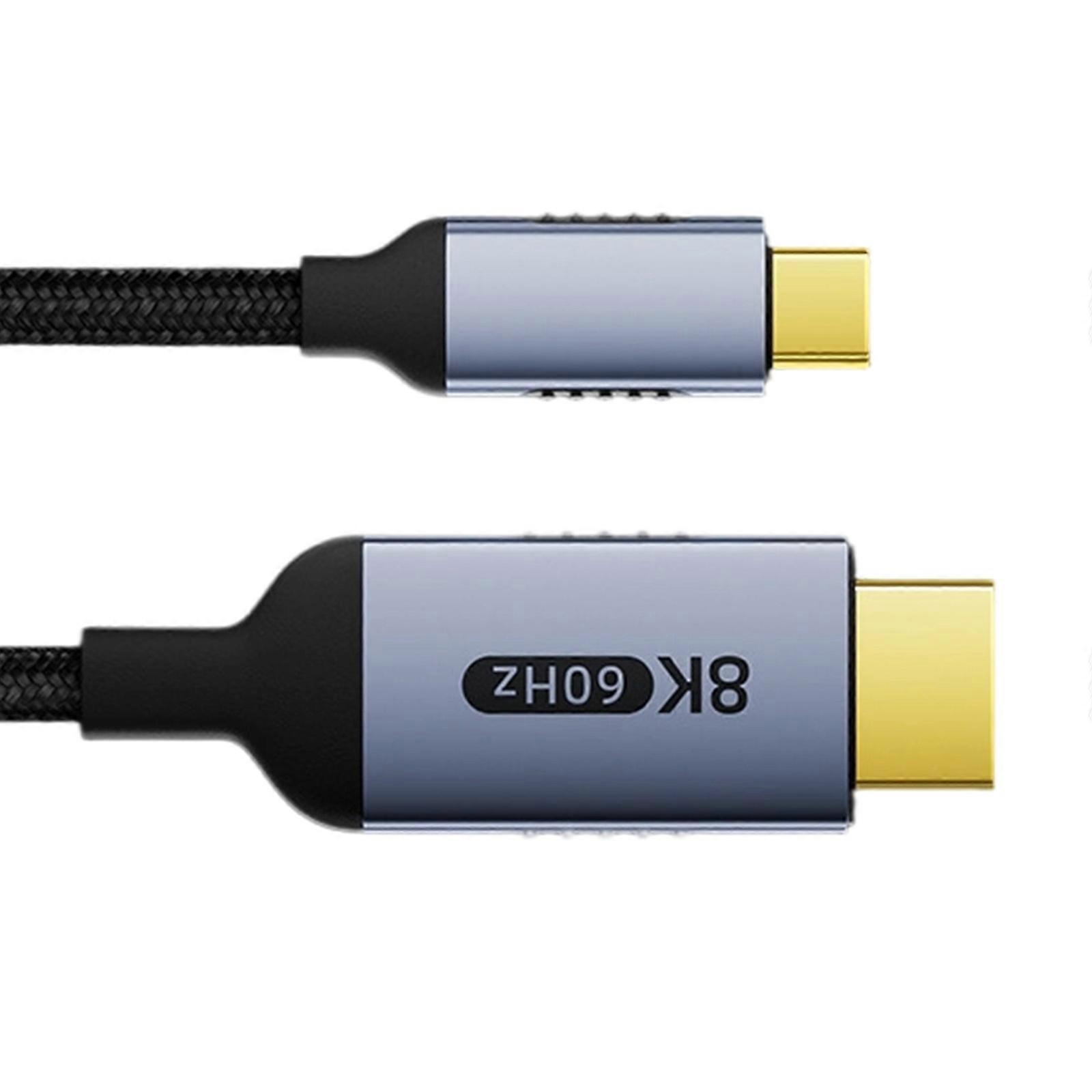 USB C 2.1 Extension Video Cable Support 8K 60Hz 4K 240Hz for Professional Processing and Entertainment Multicolor