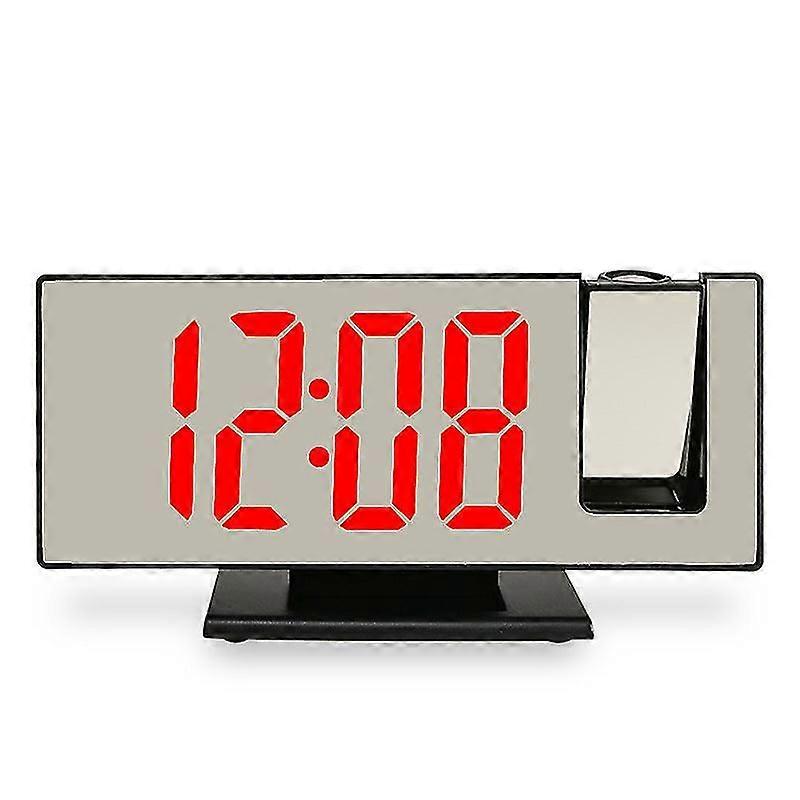 Simple and modern multifunctional mirror clock with LED projection, alarm clock and digital clock.